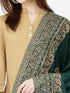 Women's Floral Jamawar Acrylic Border Wool Shawl